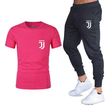 Load image into Gallery viewer, Men Fashion Two Pieces Sets T Shirts+pants Suit Men Summer Tops Tees Fashion Brand Print Tshirt High Quality Sportswears 2 Sets
