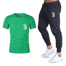 Load image into Gallery viewer, Men Fashion Two Pieces Sets T Shirts+pants Suit Men Summer Tops Tees Fashion Brand Print Tshirt High Quality Sportswears 2 Sets